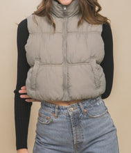 Load image into Gallery viewer, Grey Puffer Vest

