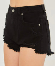 Load image into Gallery viewer, Black Ripped MOM Shorts
